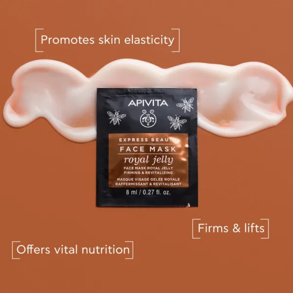 Apivita Express Beauty Anti-aging Face Mask Royal Jelly revitalizačná pleťová maska so spevňujúcim účinkom 2x8 ml