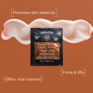 Apivita Express Beauty Anti-aging Face Mask Royal Jelly revitalizačná pleťová maska so spevňujúcim účinkom 2x8 ml