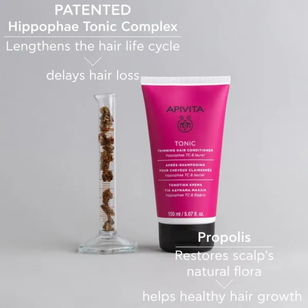 Apivita Tonic Thinning Hair Conditioner tonizujúci kondicionér pre jemné alebo rednúce vlasy 150 ml