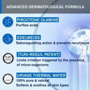 Uriage DS HAIR Soft Balancing Shampoo čistiaci šampón pre citlivú pokožku hlavy 500 ml