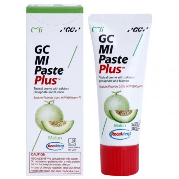 GC MI Paste Plus remineralizačný ochranný krém pre citlivé zuby s fluoridom príchuť Melon 35 ml