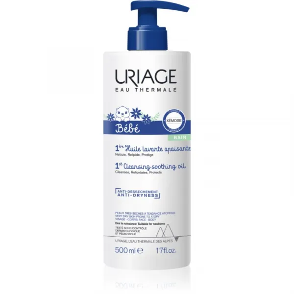 Uriage Bébé 1st Cleansing Soothing Oil upokojujúci čistiaci olej pre suchú až atopickú pokožku 500 ml