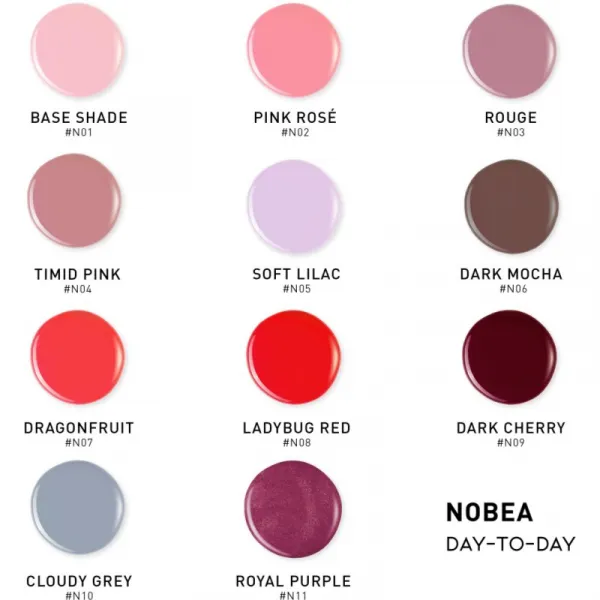 NOBEA Day-to-Day Gel-like Nail Polish lak na nechty s gélovým efektom odtieň Base shade #N01 6 ml