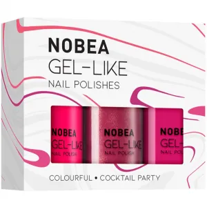 NOBEA Day-to-Day 3-Piece Gel-like Nail Polish set sada lakov na nechty Cocktail Party