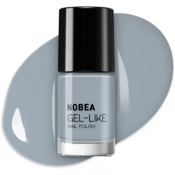 NOBEA Day-to-Day Gel-like Nail Polish lak na nechty s gélovým efektom odtieň Cloudy grey #N10 6 ml