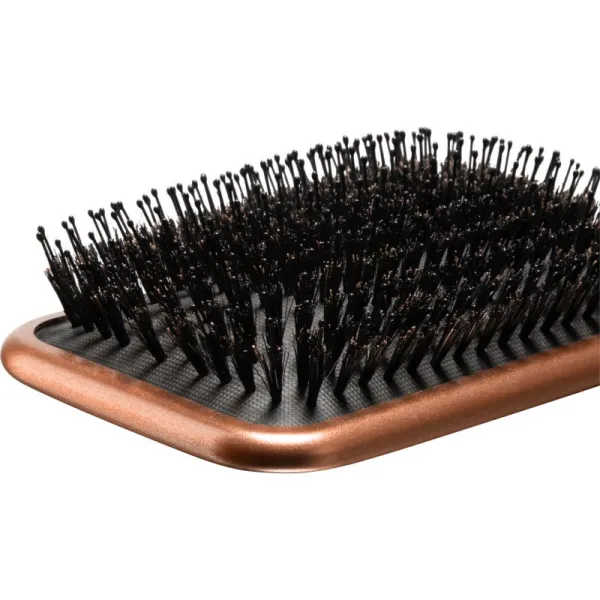 BrushArt Hair Boar bristle paddle hairbrush kefa na vlasy so štetinami z diviaka Bronze 1 ks