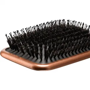 BrushArt Hair Boar bristle paddle hairbrush kefa na vlasy so štetinami z diviaka Bronze 1 ks