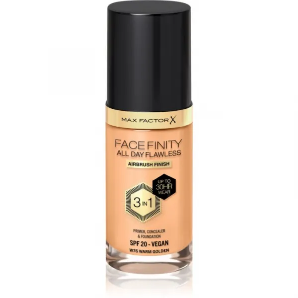 Max Factor Facefinity All Day Flawless dlhotrvajúci make-up SPF 20 odtieň 76 Warm Golden 30 ml