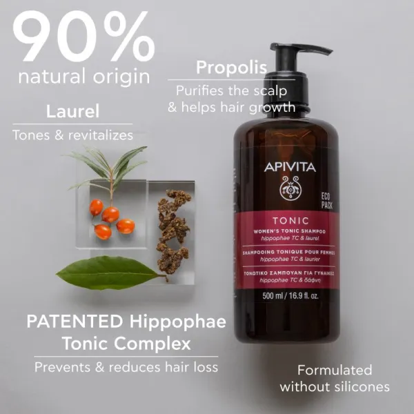 Apivita Tonic Women's Tonic Shampoo šampón proti vypadávaniu vlasov 500 ml