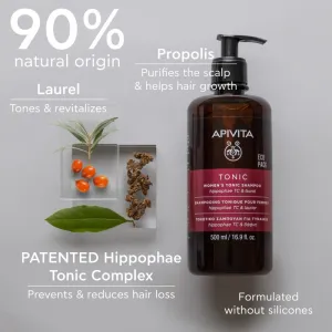 Apivita Tonic Women's Tonic Shampoo šampón proti vypadávaniu vlasov 500 ml