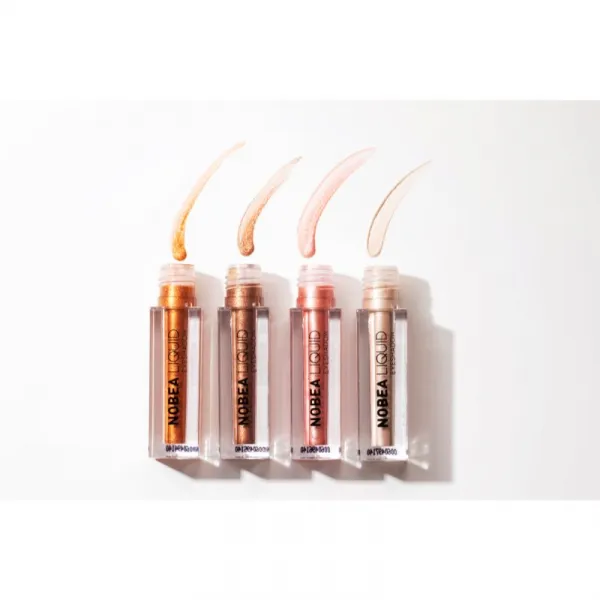 NOBEA Metal Liquid Eyeshadow tekuté očné tiene odtieň Rosegold #E02 4 ml