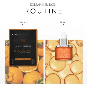 KORIKA Korean Heritage Jeju Mandarin & Vitamin B-C-E Complex Skin Illuminating Sheet Mask rozjasňujúca plátienková maska 25 g