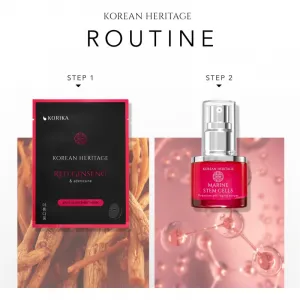 KORIKA Korean Heritage Red Ginseng & Adenosine Anti-aging Sheet Mask plátenná maska proti vráskam 25 g