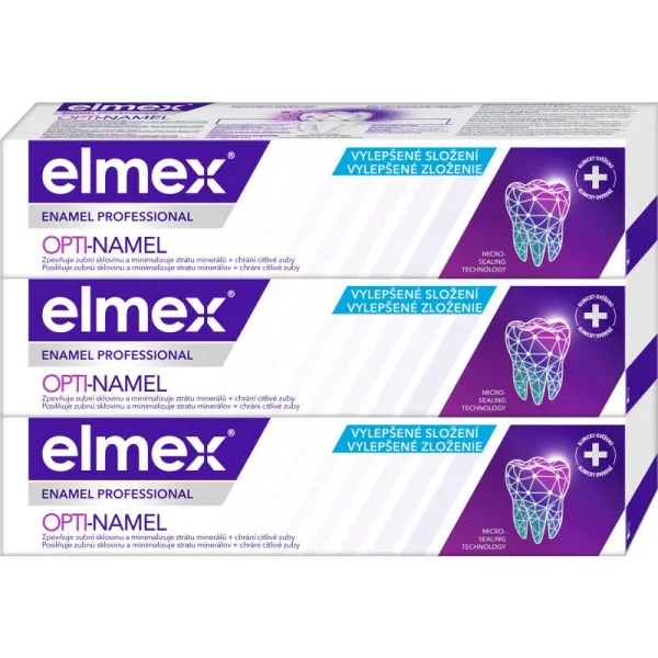 Elmex Opti-namel Seal & Strengthen zubná pasta chrániaci zubnú sklovinu 3x75 ml
