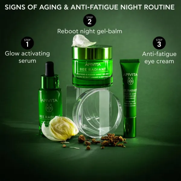Apivita Bee Radiant Night Gel-Balm nočný detoxikačný a vyhladzujúci gél-balzam 50 ml