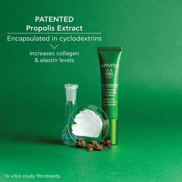 Apivita Bee Radiant Eye Cream očný krém na korekciu tmavých kruhov a vrások 15 m