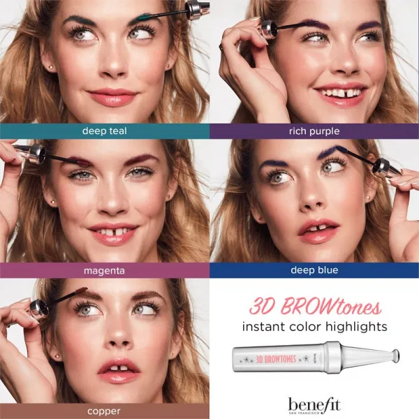 Benefit 3D BROWtones gél na obočie odtieň Rich Purple 6 ml