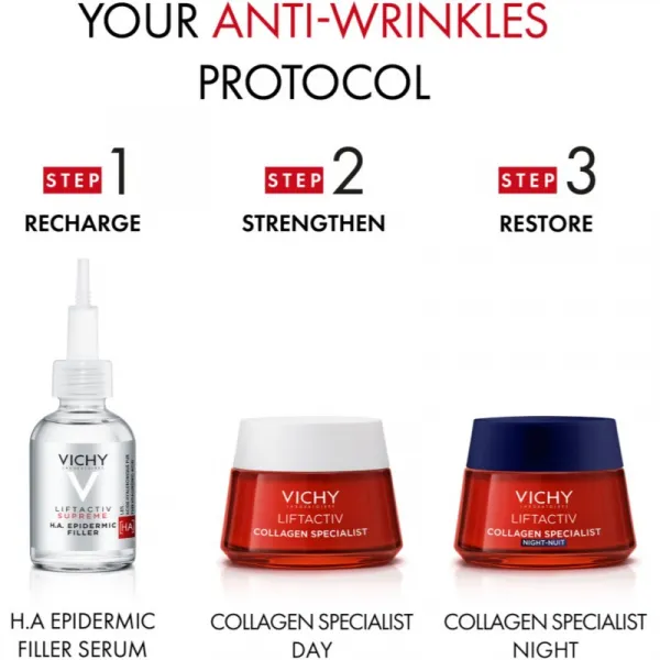 Vichy Liftactiv Collagen Specialist spevňujúci nočný krém proti vráskam 50 ml