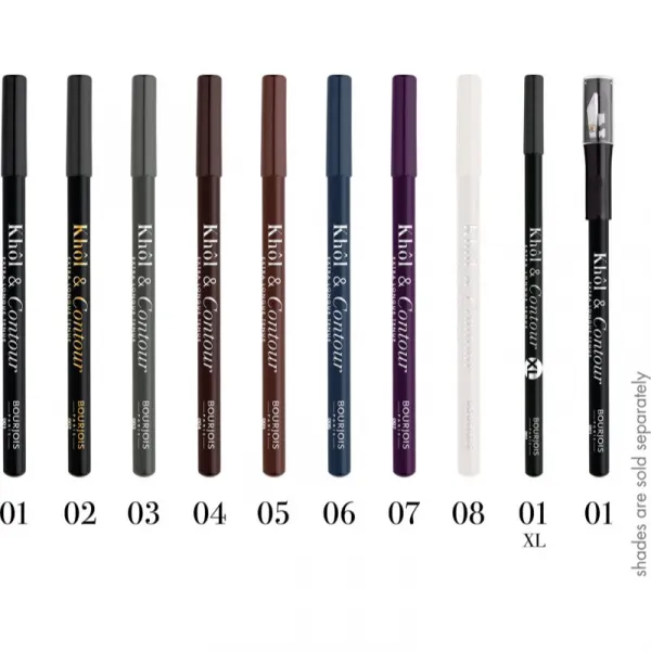 Bourjois Khôl & Contour XL dlhotrvajúca ceruzka na oči odtieň 001 Noir-issime 1,65 g