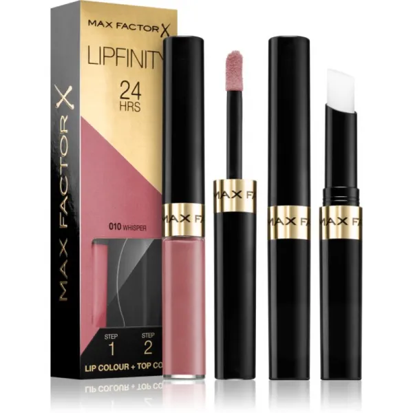 Max Factor Lipfinity Lip Colour dlhotrvajúci rúž s balzamom odtieň 010 Whisper 4,2 g