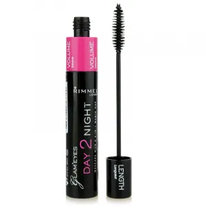 Rimmel Glam´ Eyes Day 2 Night riasenka predlžuje a zhusťuje mihalnice 2 v 1 odtieň 001 Black 9.5 ml