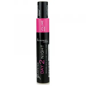 Rimmel Glam´ Eyes Day 2 Night riasenka predlžuje a zhusťuje mihalnice 2 v 1 odtieň 001 Black 9.5 ml