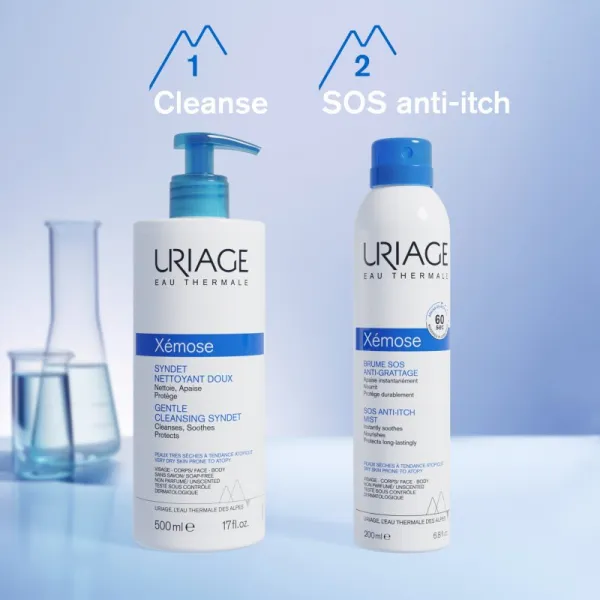 Uriage Xémose SOS Anti-Itch Mist SOS sprej pre okamžité upokojenie pocitu svrbenia 200 ml