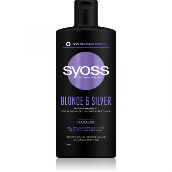 Syoss šampón Blonde & Silver pre zosvetlené, blond a sivé vlasy 440 ml