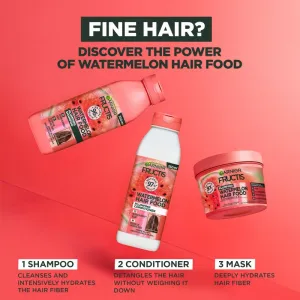 Garnier Fructis Watermelon Hair Food maska pre jemné vlasy bez objemu 390 ml
