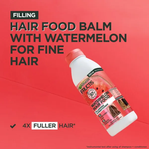 Garnier Fructis Watermelon Hair Food kondicionér pre objem jemných vlasov 350 ml