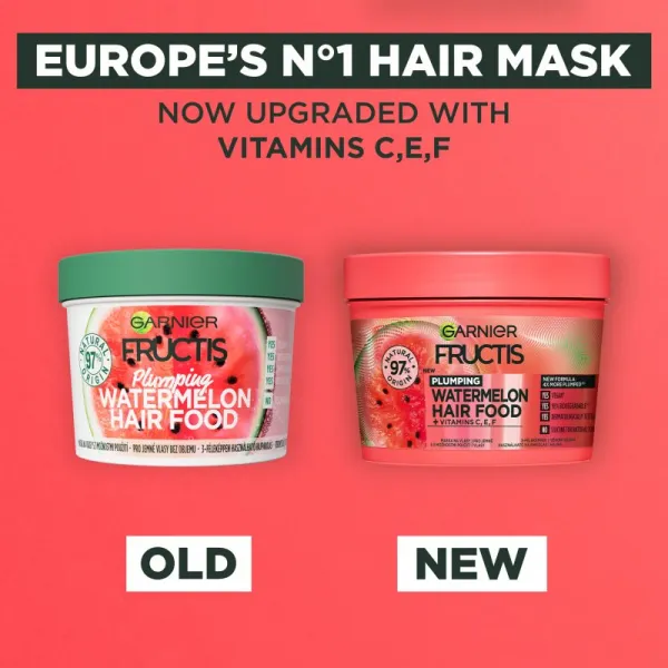 Garnier Fructis Watermelon Hair Food maska pre jemné vlasy bez objemu 390 ml
