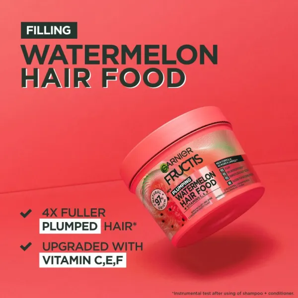 Garnier Fructis Watermelon Hair Food maska pre jemné vlasy bez objemu 390 ml