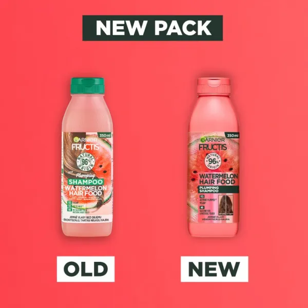 Garnier Fructis Watermelon Hair Food šampón pre jemné vlasy bez objemu 350 ml