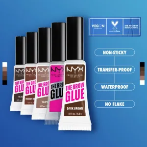 NYX Professional Makeup The Brow Glue gél na obočie odtieň Transparent 5 g