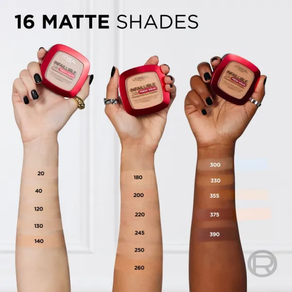 L’Oréal Paris Infaillible Fresh Wear 24h púdrový make-up odtieň 140 9 g