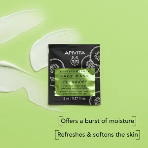 Apivita Express Beauty Moisturizing Face Mask Cucumber intenzívne hydratačná pleťová maska 2x8 ml
