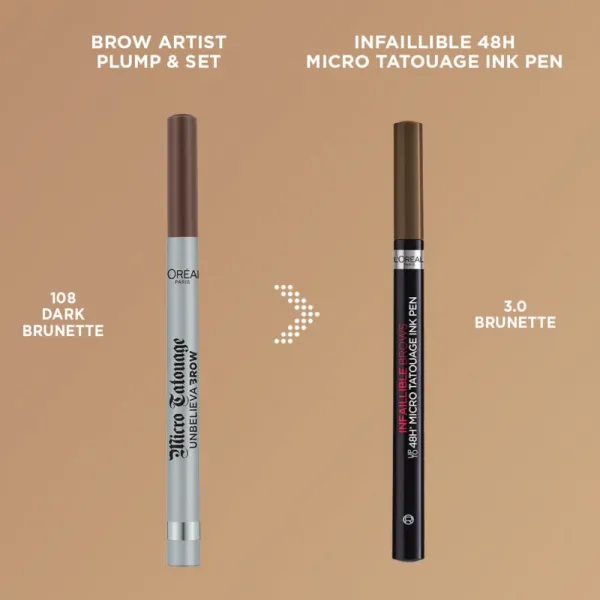 L’Oréal Paris Infaillible Brows dlhotrvajúca ceruzka na obočie odtieň 108 Dark brunette 1 g