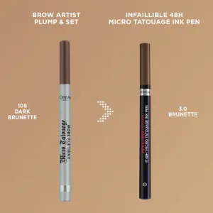 L’Oréal Paris Infaillible Brows dlhotrvajúca ceruzka na obočie odtieň 108 Dark brunette 1 g