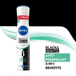 NIVEA Black & White Invisible Fresh + Antibacterial antiperspirant v spreji pre ženy 200 ml