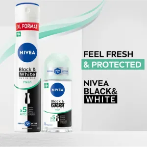NIVEA Black & White Invisible Fresh + Antibacterial antiperspirant v spreji pre ženy 200 ml