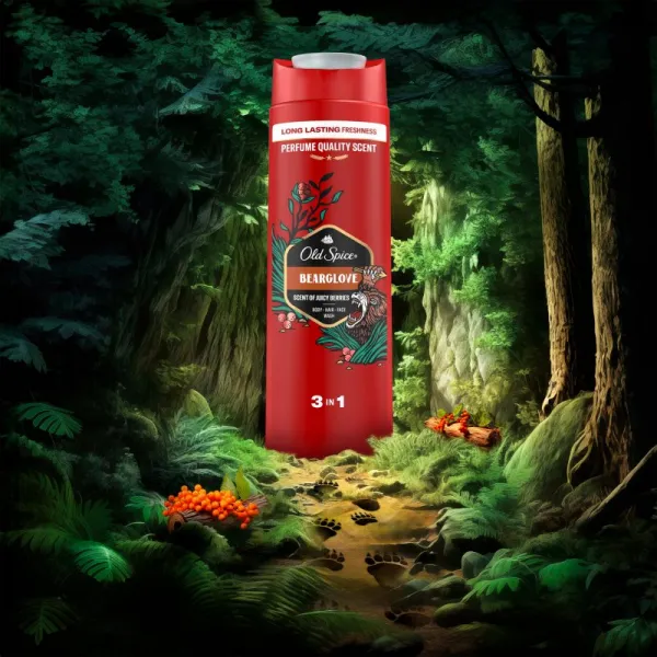 Old Spice Bearglove 3 v 1 Sprchový Gél a Šampó Pre Mužov 400ml