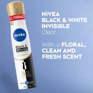 NIVEA Black & White Invisible Silky Smooth antiperspirant v spreji pre ženy 200 ml