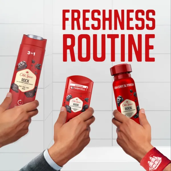 Old Spice Rock 3 v 1 Sprchový Gél a Šampó Pre Mužov 400ml