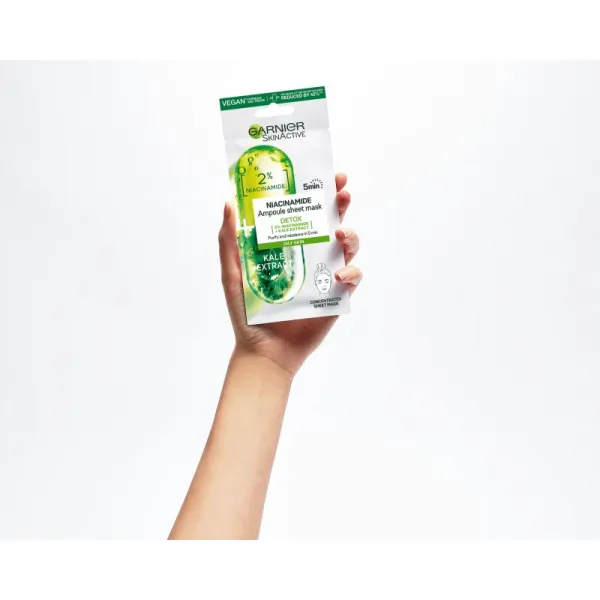 Garnier Skin Naturals Ampoule Sheet Mask plátenná maska s čistiacim a osviežujúcim účinkom 15 g