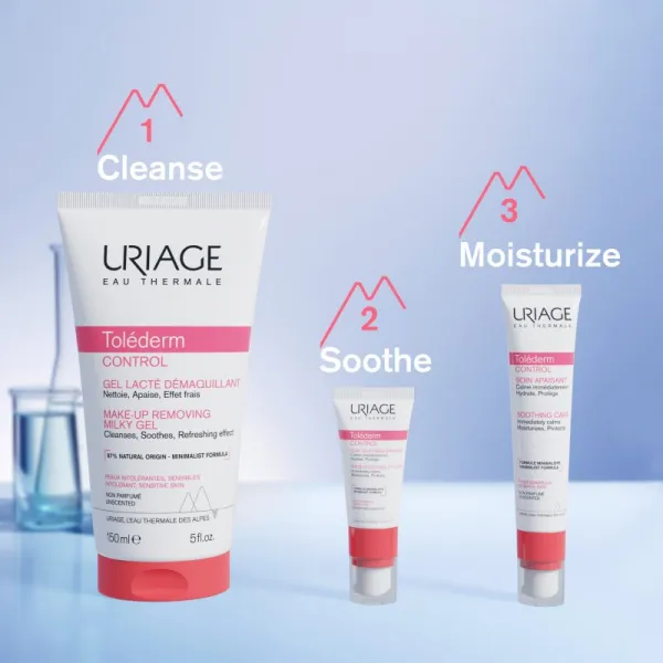 Uriage Toléderm Control Make-up Removing Milky Gel čistiaci a odličovací gél 100 ml