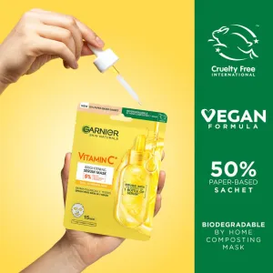 Garnier Skin Naturals Vitamin C plátenná maska s rozjasňujúcim a hydratačným účinkom s vitamínom C 28 g