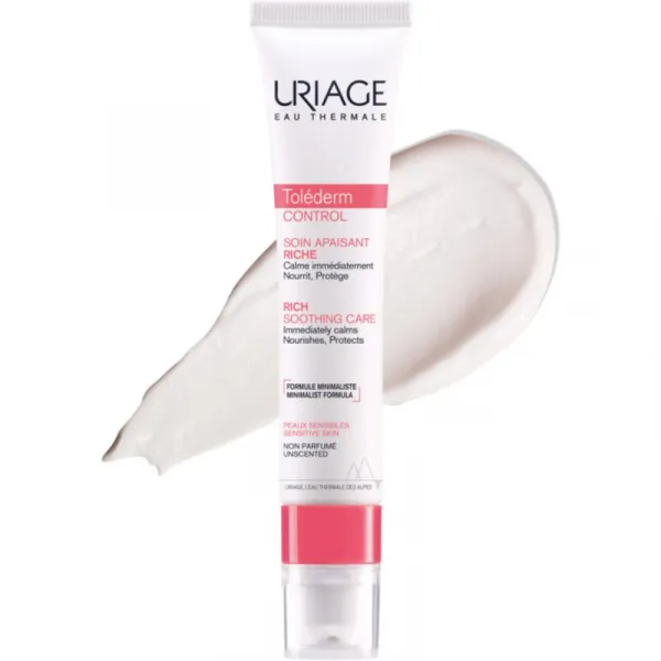 Uriage Toléderm Control Rich Soothing Care výživný upokojujúci krém pre citlivú a intolerantnú pleť 40 ml