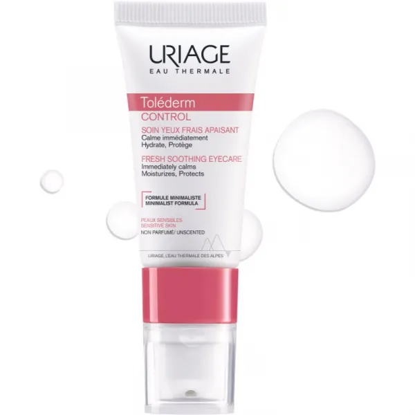 Uriage Toléderm Control Fresh Soothing Eyecare hydratačný a ukľudňujúci krém na očné okolie 15 ml