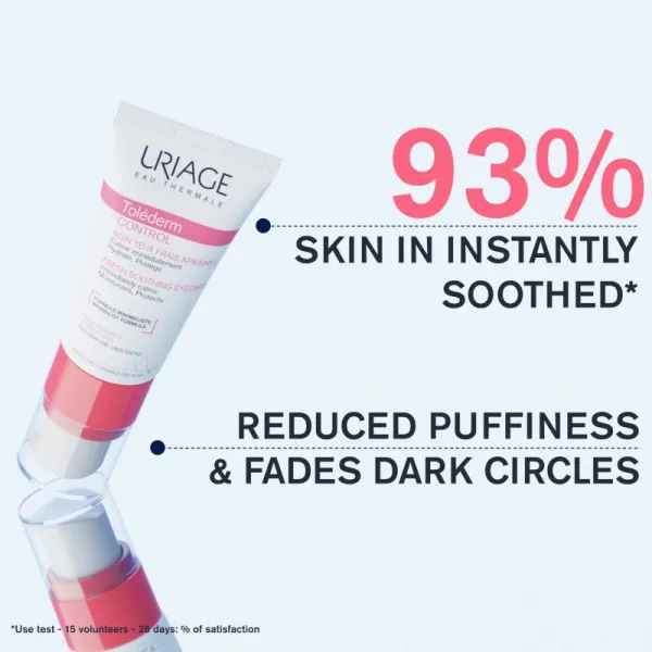 Uriage Toléderm Control Fresh Soothing Eyecare hydratačný a ukľudňujúci krém na očné okolie 15 ml