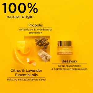Apivita Beessential Oils Strengthening & Nourishing Night Balm nočný pleťový balzam pre výživu a hydratáciu 15 ml
